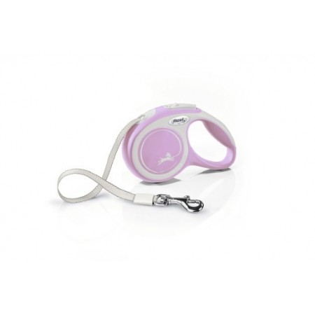 Flexi New Comfort - Hondenriem - Band - Roze - XS - 3M XS, 3 MTR, MAX. 12 KG