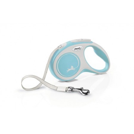 Flexi New Comfort - Hondenriem - Band - Lichtblauw - S - 5M S, 5 MTR, MAX. 15 KG