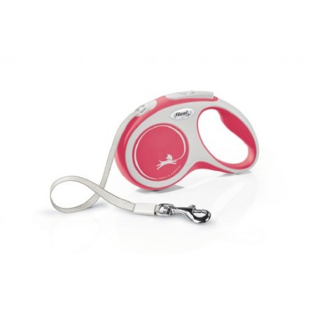 Flexi New Comfort - Hondenriem - Band - Rood - S - 5M S, 5 MTR, MAX. 15 KG