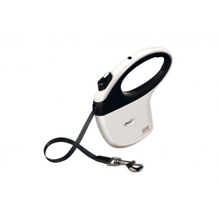 Flexi One for All - Hondenriem - Band - Zwart/Wit - One Size - 5M 17,8X3,9X14,5