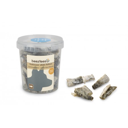 Beeztees Zalmhuid Bites - Hondensnack - 75 gram 4.5x2.5x2.5 Beeztees Zalmhuid Bites - Hondensnack - 75 gram 4.5x2.5x2.5