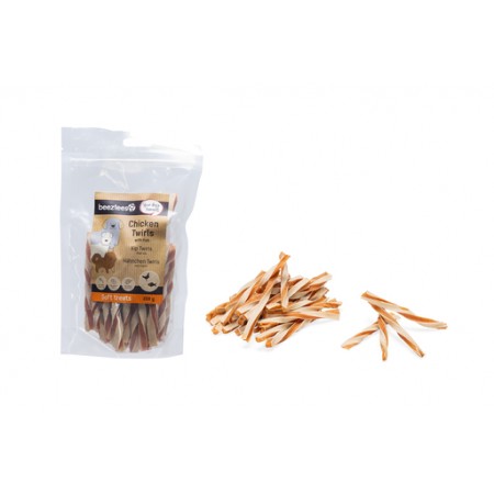 Beeztees Tasty Treats Kip Twirls met Vis - Hondensnack - 200 gram 10.5X1X1