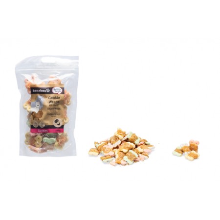 Beeztees Tasty Treats Cookie Wraps met Kip - Hondensnack - M - 200 gram 5X3X3 Beeztees Tasty Treats Cookie Wraps met Kip - Hondensnack - M - 200 gram 5X3X3