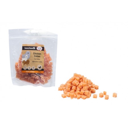Beeztees Tasty Treats Kip Cubes - Hondensnack - 400 gram 1.5X1.5X1.5 Beeztees Tasty Treats Kip Cubes - Hondensnack - 400 gram 1.5X1.5X1.5