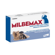 Milbemax 4 tabletten voor kleine honden & puppy