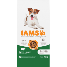 Iams dog adult small/medium lamb 12kg -