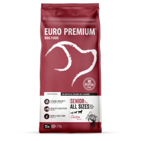 Euro-Premium senior chicken&rice 12kg