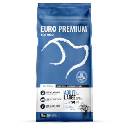 Euro-Premium adult large chicken&rice 12kg -