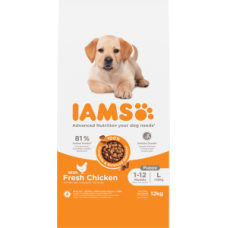 Iams dog puppy/junior large chicken 12kg -