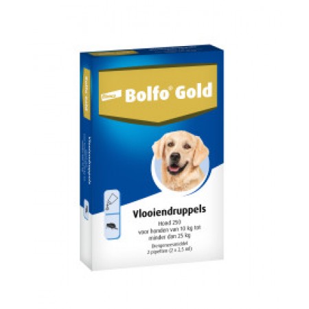 Bolfo gold 250 hond 2 pip 10 tot 25KG
