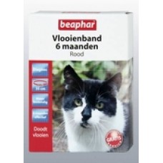 Beaphar  Vlooienband kat rood 6 maand